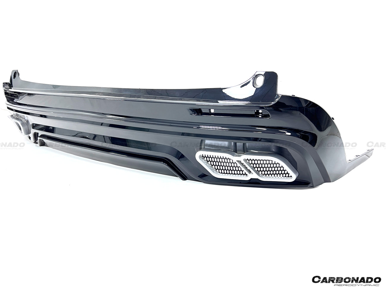 2021 UP Toyota Sienna Thunder Style PP Rear Diffuser with Tips - Carbonado