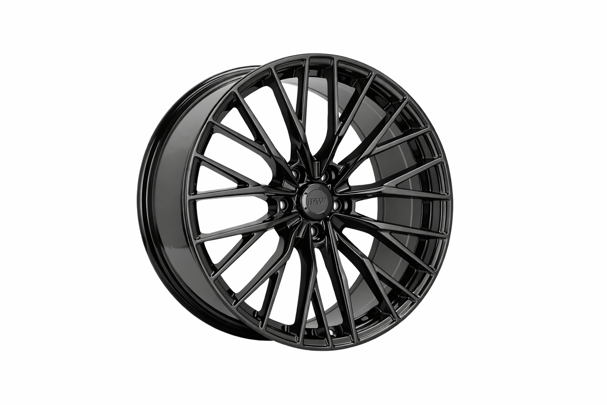 E036 Gloss Black 18x8.5 5x112/5x114.3 Square Wheels ET42 CB73.1 ET42 β Set of 4