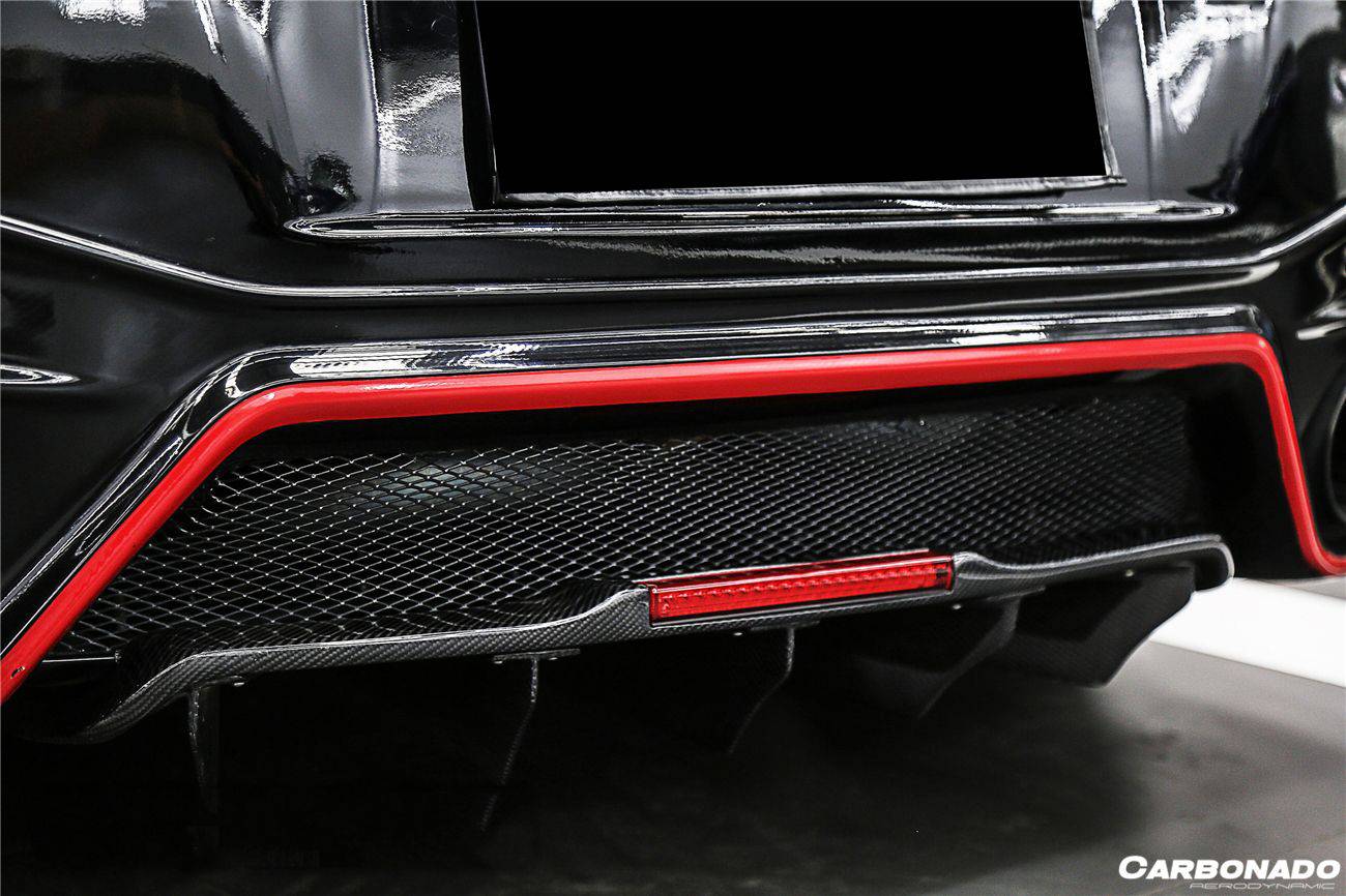 2012-2020 Nissan GTR R35 DBA/EBA BKSS Style Carbon Fiber Rear Diffuser Canards - Carbonado Aero