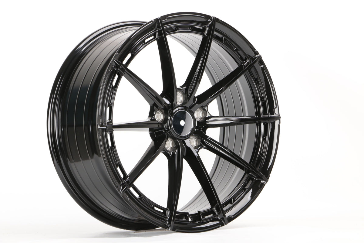 E169 Gloss Black 17x7.5 5x100 Square Wheels ET35 β Set of 4