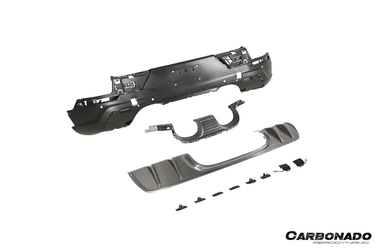 2018-2025 Porsche 9Y0 9YB 9YA Cayenne S Coupe E-Hybrid TurboGT Style Rear Bumper With Exhaust Adapter Pipe