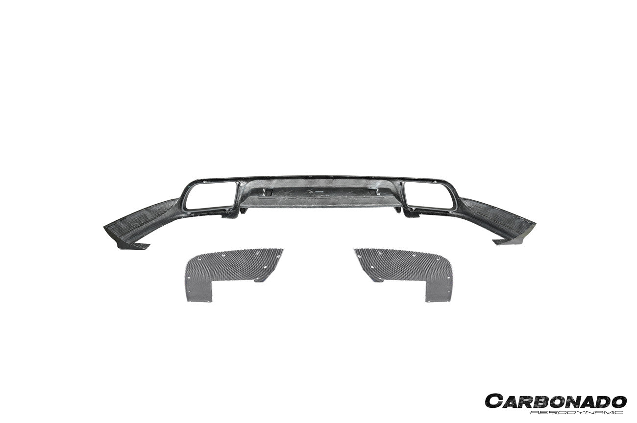 2018–2026 Porsche Cayenne 9Y0 9Y3 Carbon Fiber KT-Style Rear Diffuser, Fits SUV and Coupe Models | Fits E-Hybrid, Turbo, Turbo E-Hybrid, Turbo S E-Hybrid