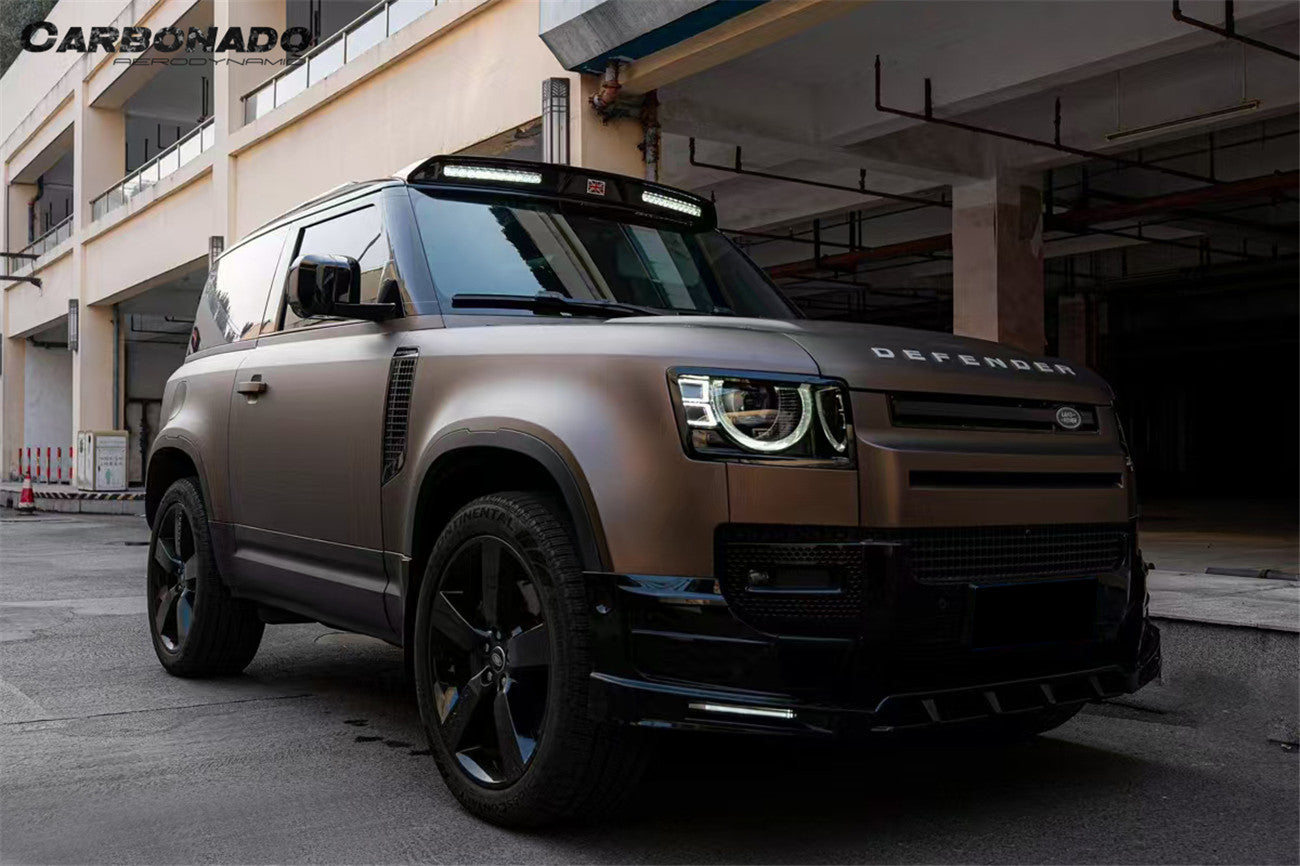 2020-2024 Land Rover Defender rock style Front Roof Spoiler & with LED Light