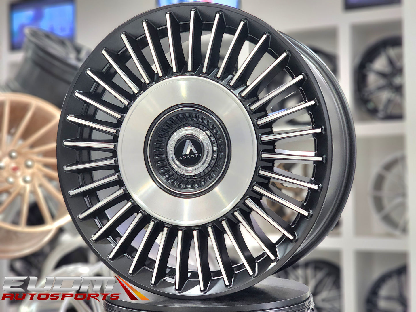 22" Asanti Tiara ABL40 Black Machine Face 5x120