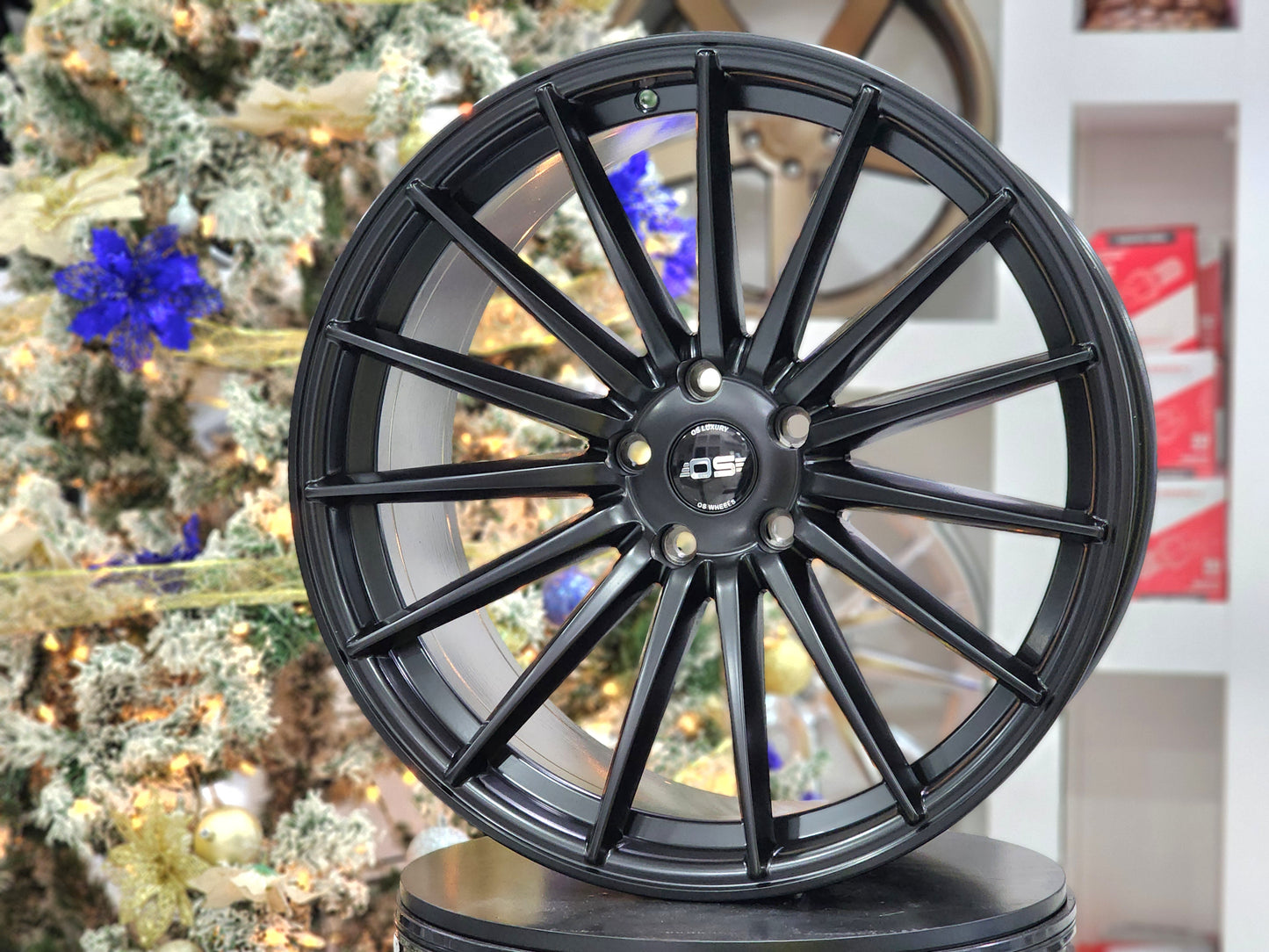 20" OS SI02 Satin Black 5x114