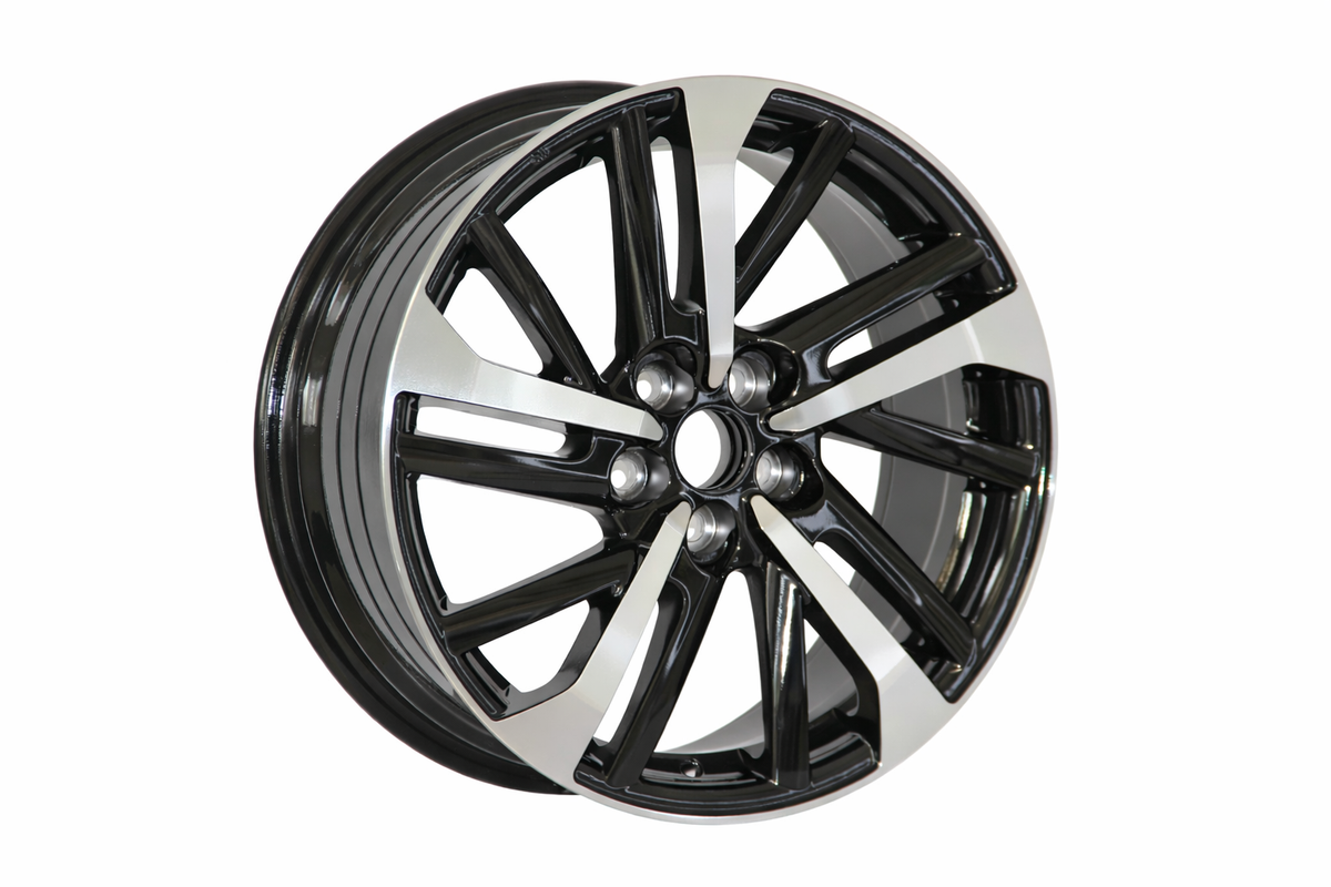 E239 Black Machined Face 17x7.5 5x114.3 Square Wheels ET40 β Set of 4