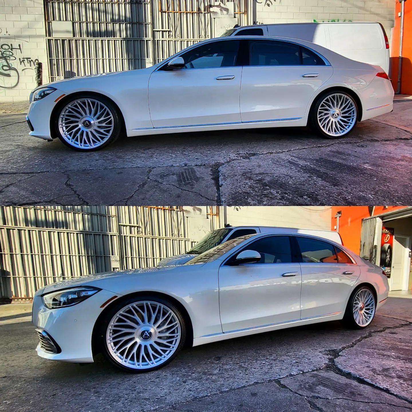 24" Azad AZ717 Brushed Silver 6x139.7 ( Square Setup ) ( Set of 4 )