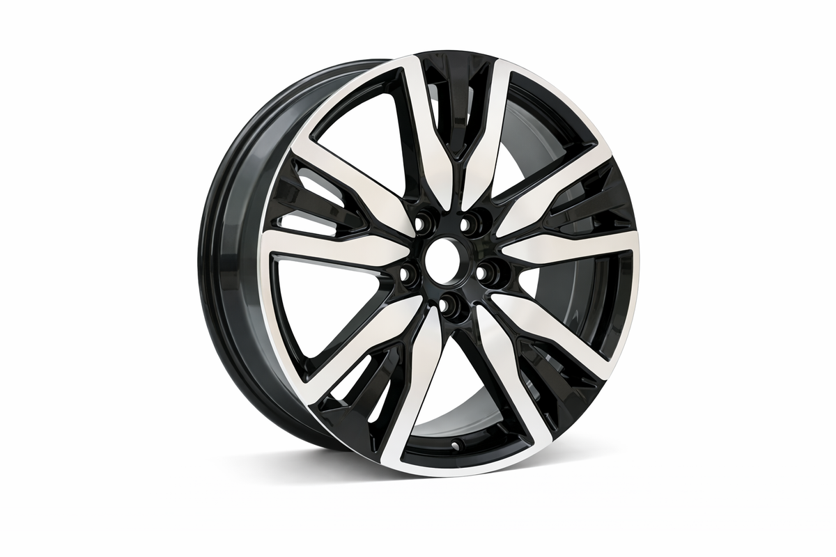 E319 Black Machined Face 20x8 5x120 Square Wheels ET50 β Set of 4