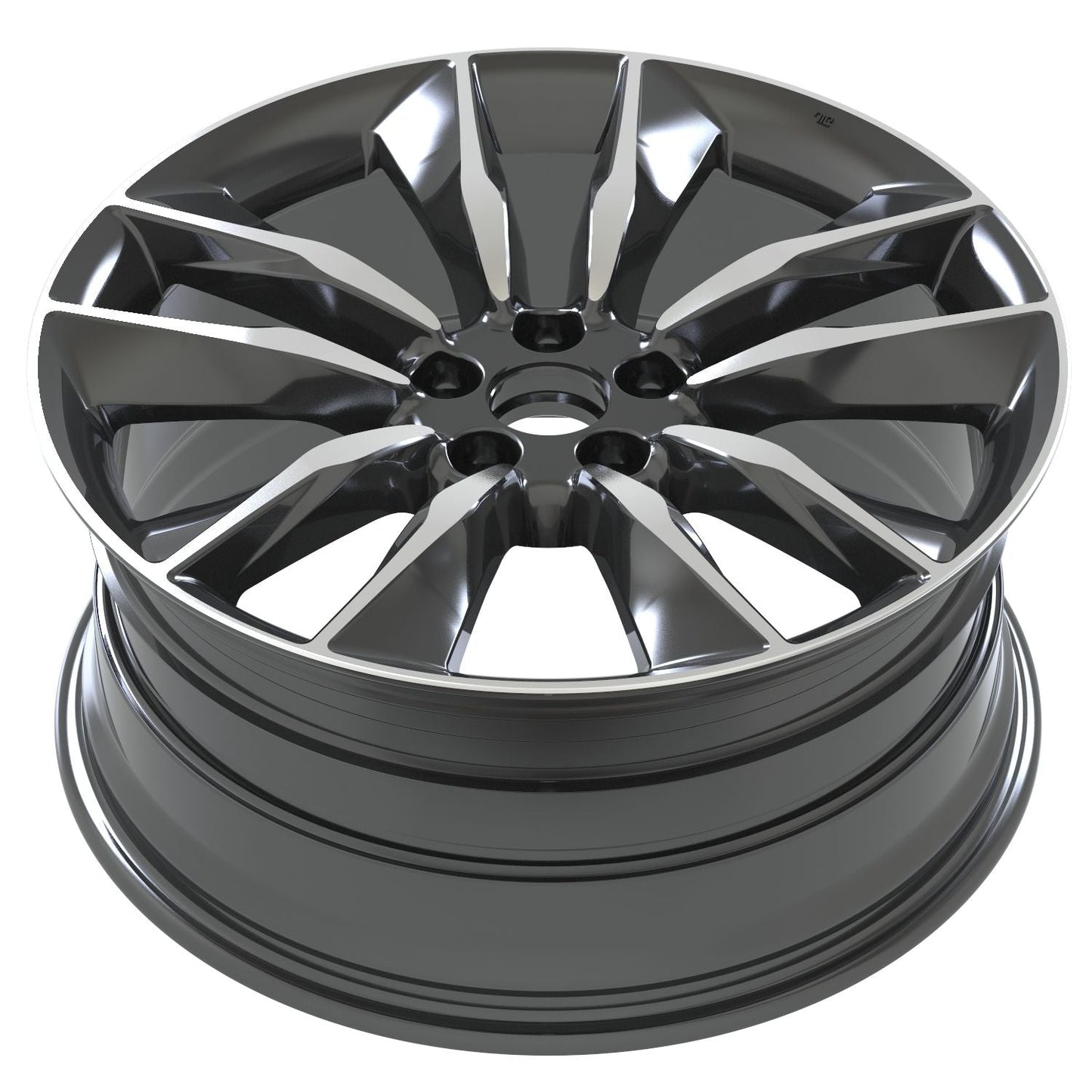 E400 Black Machined Face 21x9.5 ET55 5.114 - Square Set (4 Wheels)