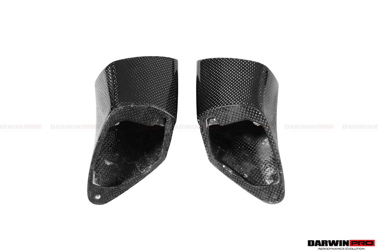 2015-2020 Ferrari 488 GTB/Spyder Carbon Fiber Mirror House & Base Replacement - DarwinPRO Aerodynamics