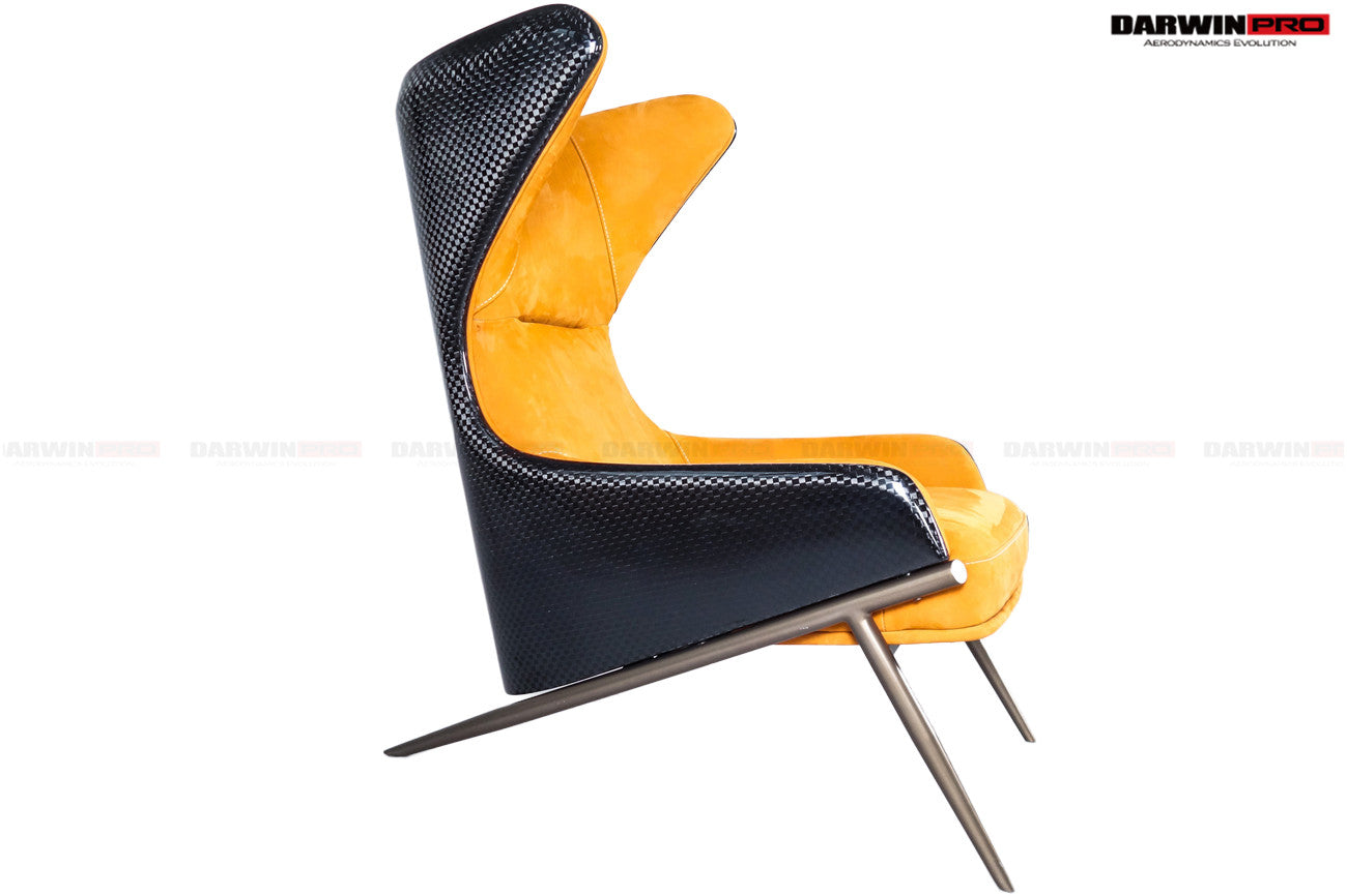 DARWINPRO CARBON FIBER CANYON ORANGE SUEDE LOUNGE CHAIR - DarwinPRO Aerodynamics