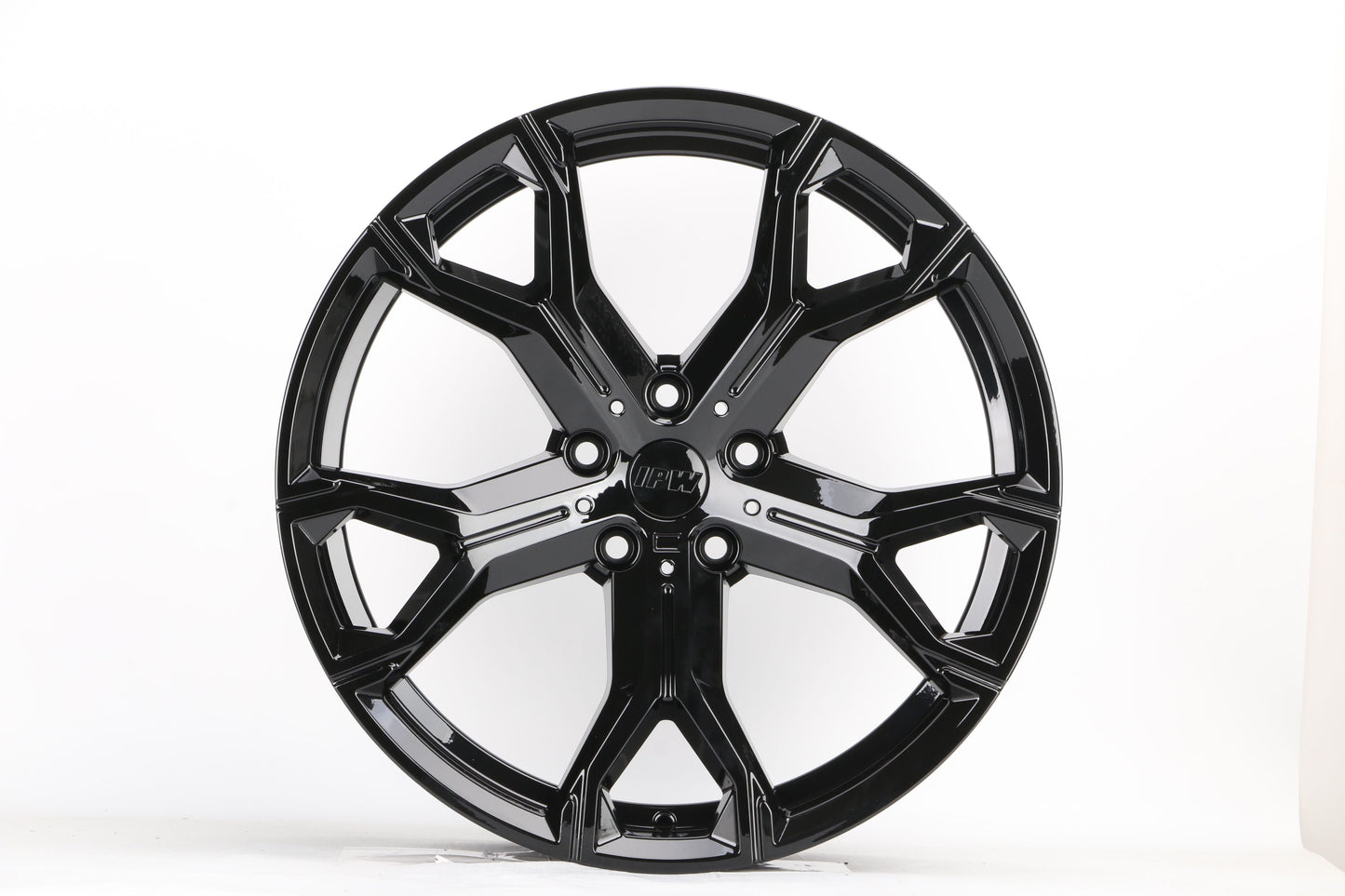 E702 Gloss Black 22in Staggered Set 9.5 ET35 / 10.5 ET35 5.112 (4 Wheels)