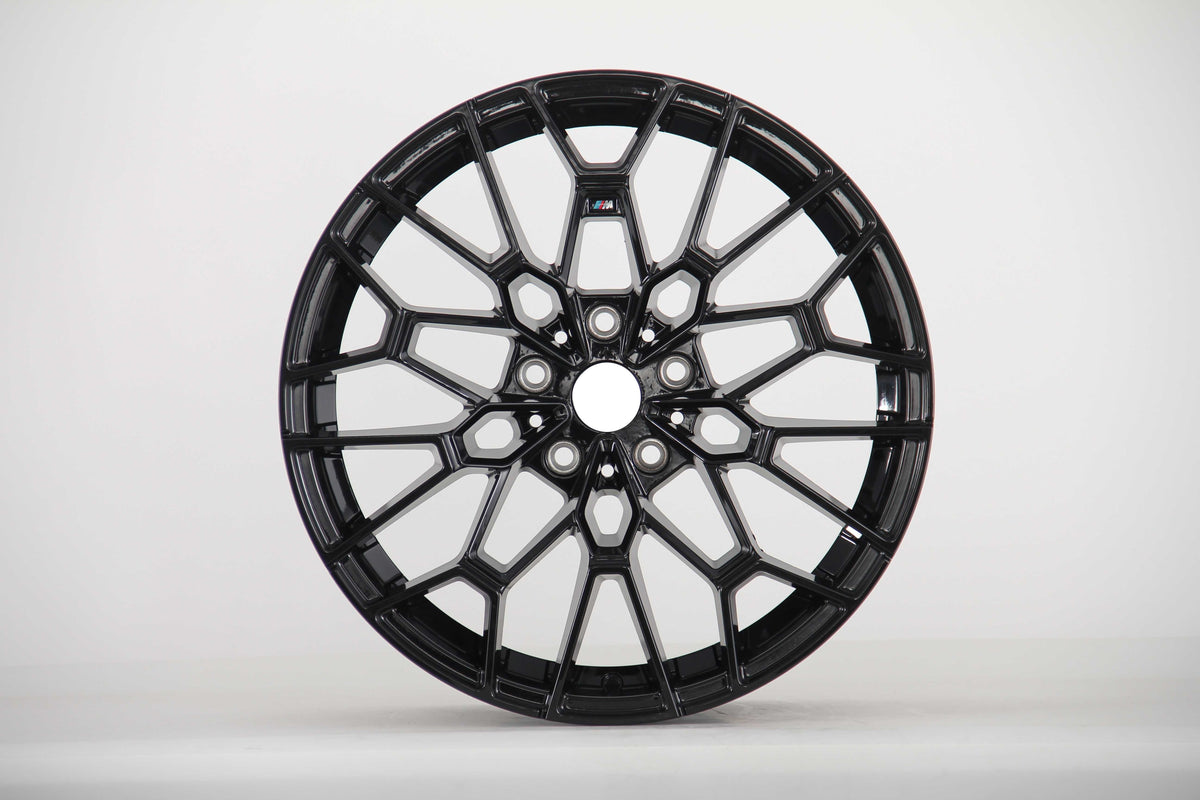 E717 Satin Black 19x8 ET35 / 19x9 ET40 5x120 — Staggered Set of 4