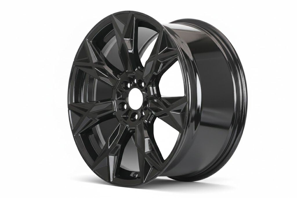 E722 Gloss Black 20x10.0 ET41 5.112 - Square Set (4 Wheels)