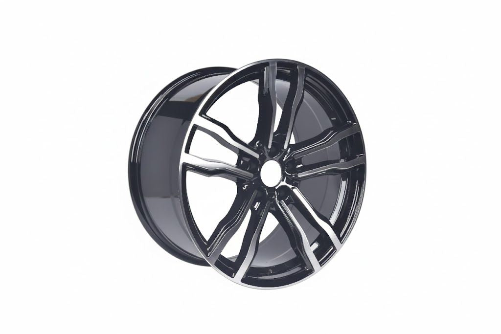 E735 Black Machined Face 20x11.0 ET35 5.120 - Square Set (4 Wheels)