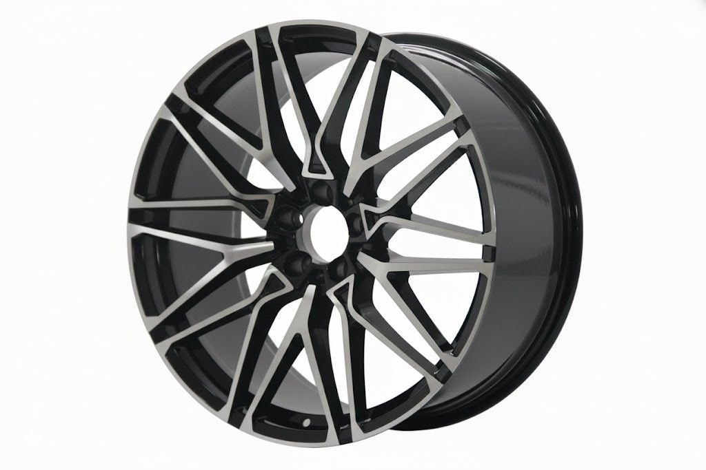 E741 Black Machined Face 22x10.5 ET43 5.120 - Square Set (4 Wheels)