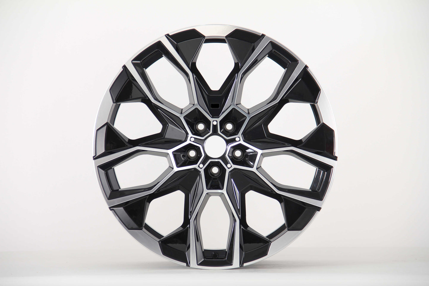 E746 Black Machined Face 22x9.5 ET37 5.120 - Square Set (4 Wheels)