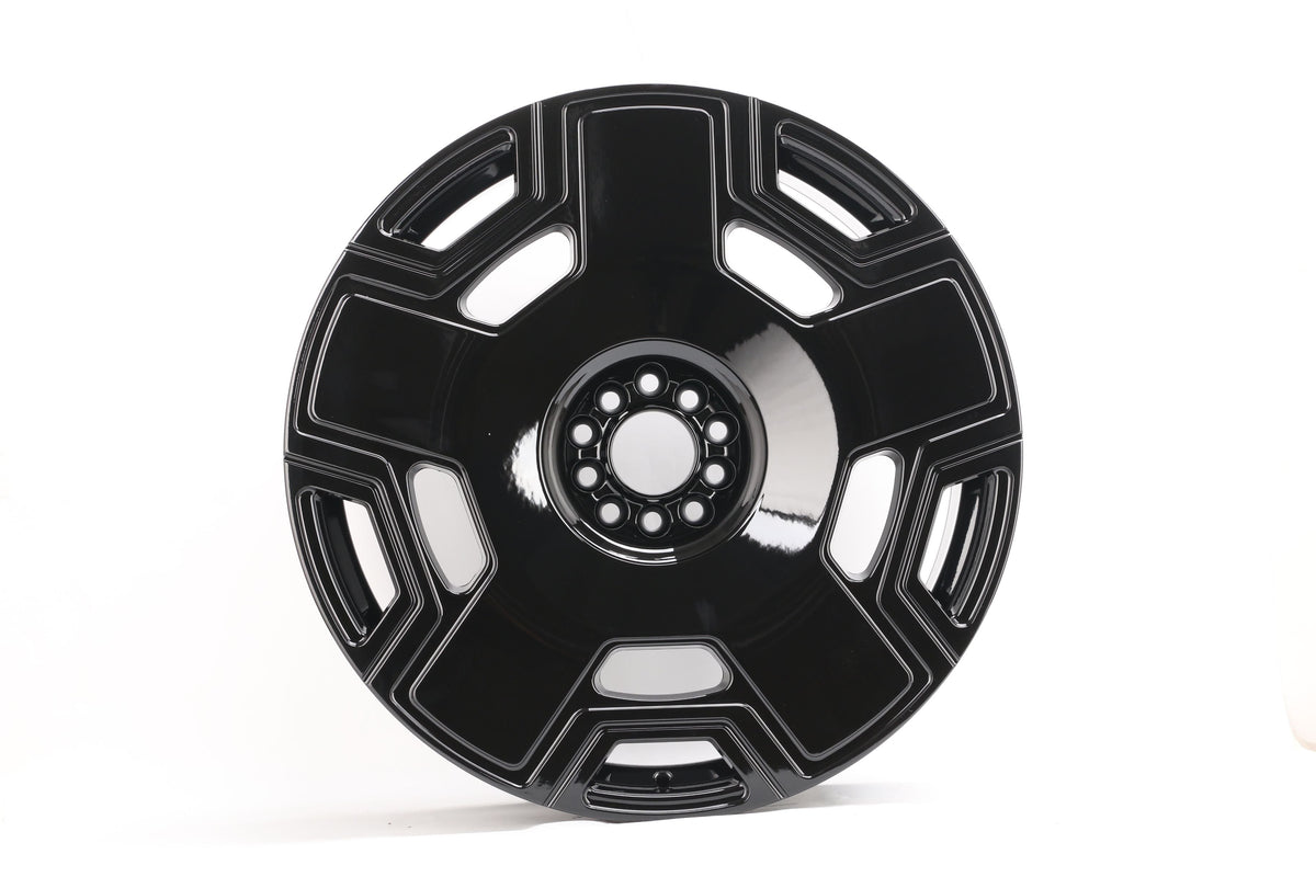 E804 Gloss Black 22x9 ET30 / 22x10 ET35 5x114.3 — Staggered Set of 4