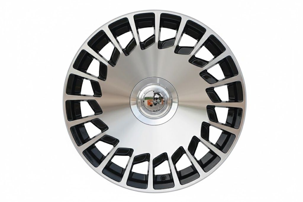 E835 Black Machined Face 20x8.5 ET35 5x112 – (Square Set of 4)