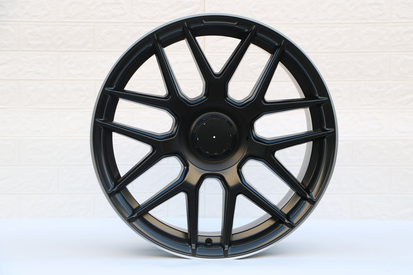 E840 Satin Black Machined Lip 22x10.0 ET48 5.130 - Square Set (4 Wheels)