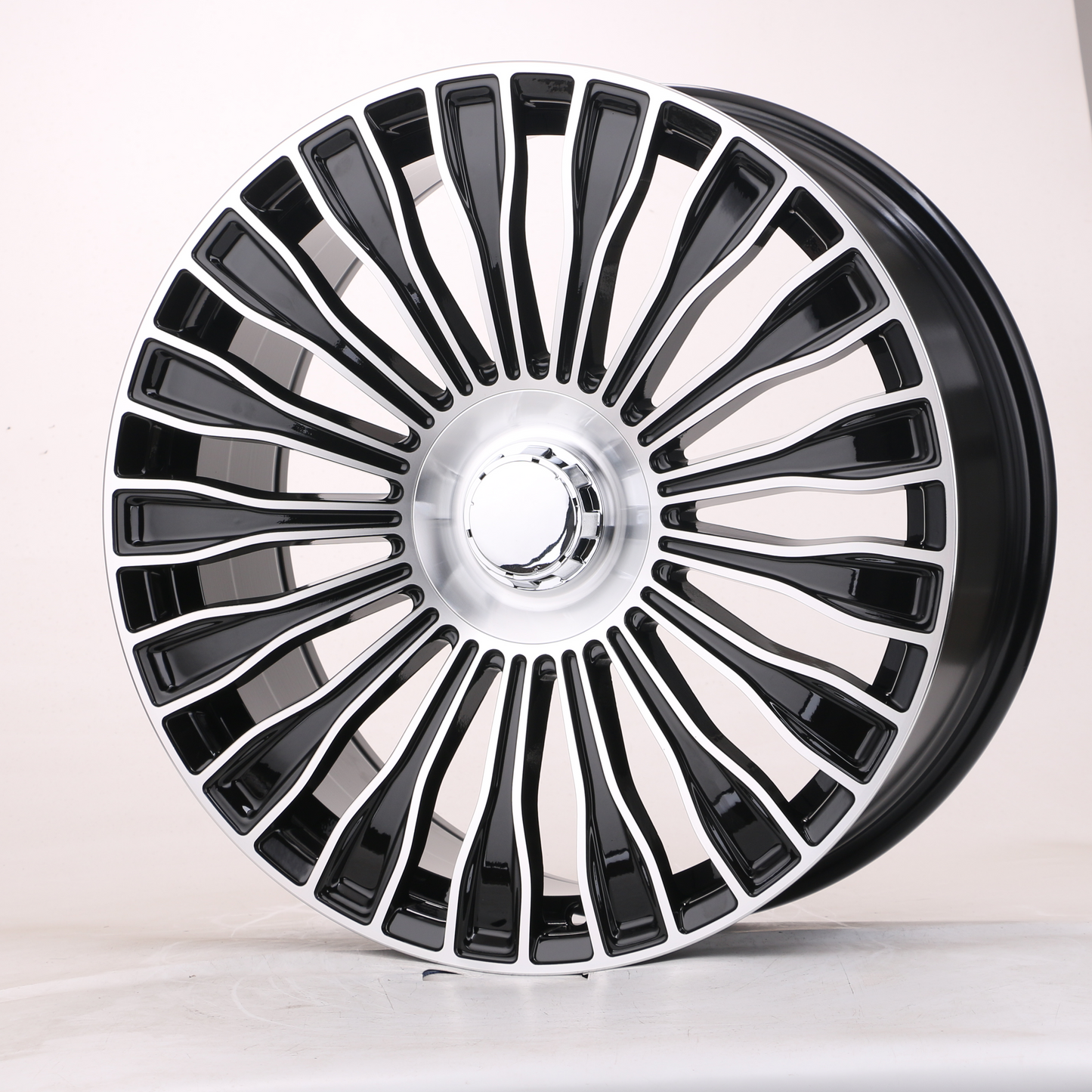 E848 Black Machined Face 22x9 ET25 5x112 – (Square Set of 4)
