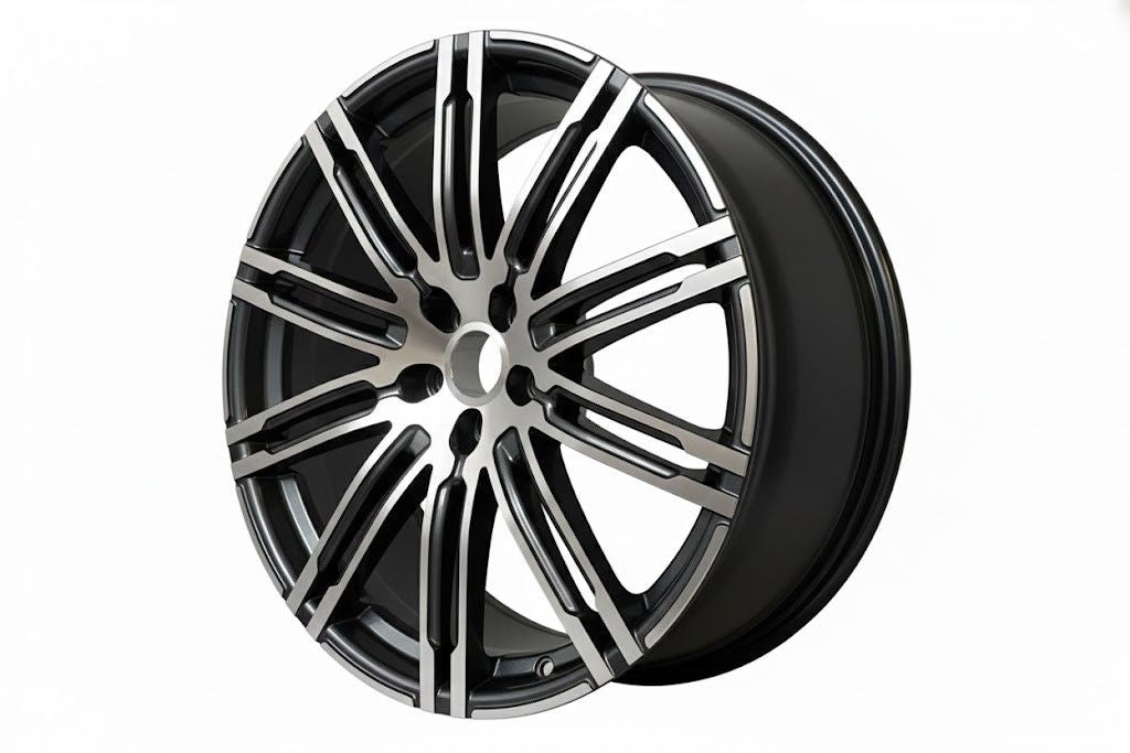 E858 Gunmetal Machined Face 20x8.5 ET28 5.112 - Square Set (4 Wheels)