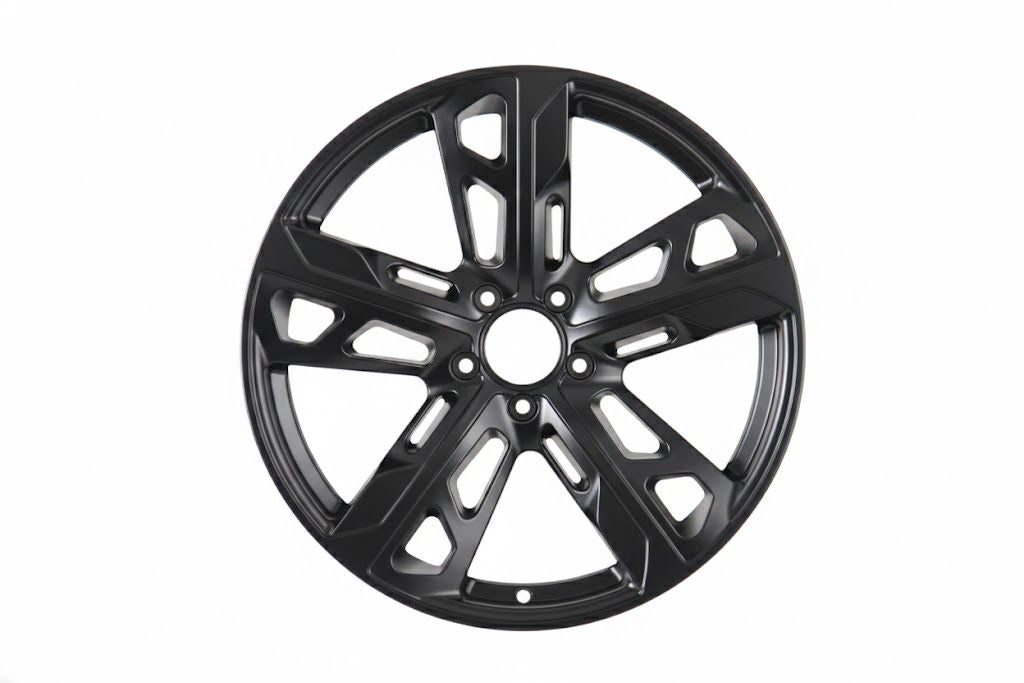 E865 Satin Black 22in Staggered Set 9.5 ET50 / 11.5 ET60 5.130 (4 Wheels)