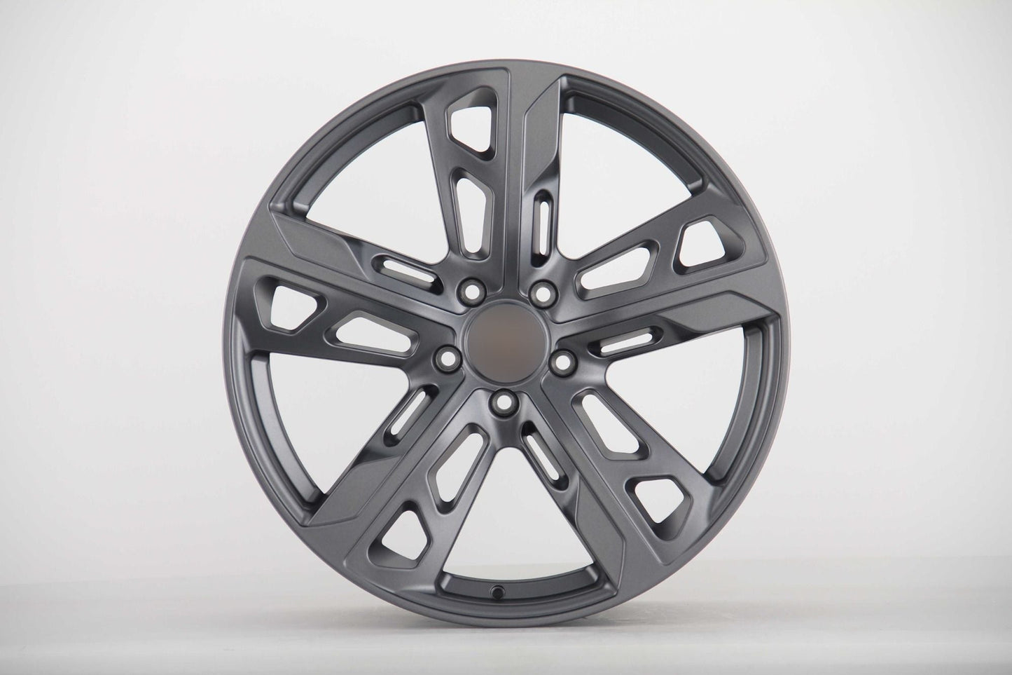 E865 Satin Gunmetal 22in Staggered Set 9.5 ET50 / 11.5 ET60 5.130 (4 Wheels)