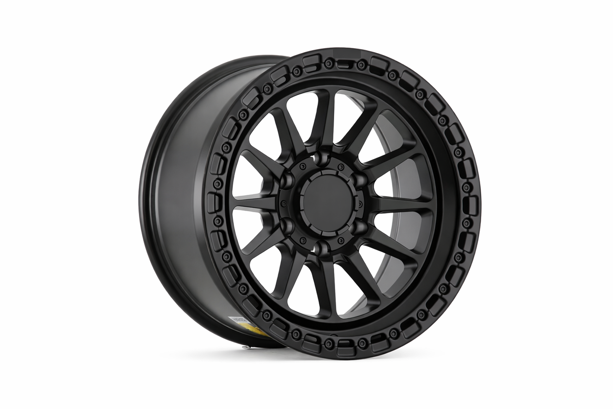 E9100 Satin Black 18x8.5 6x139.7 Square Wheels ET0 β Set of 4