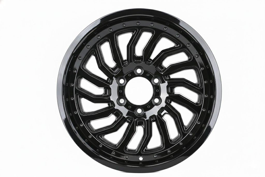 E928 Gloss Black 20x10.0 ET-15 6.139 - Square Set (4 Wheels)