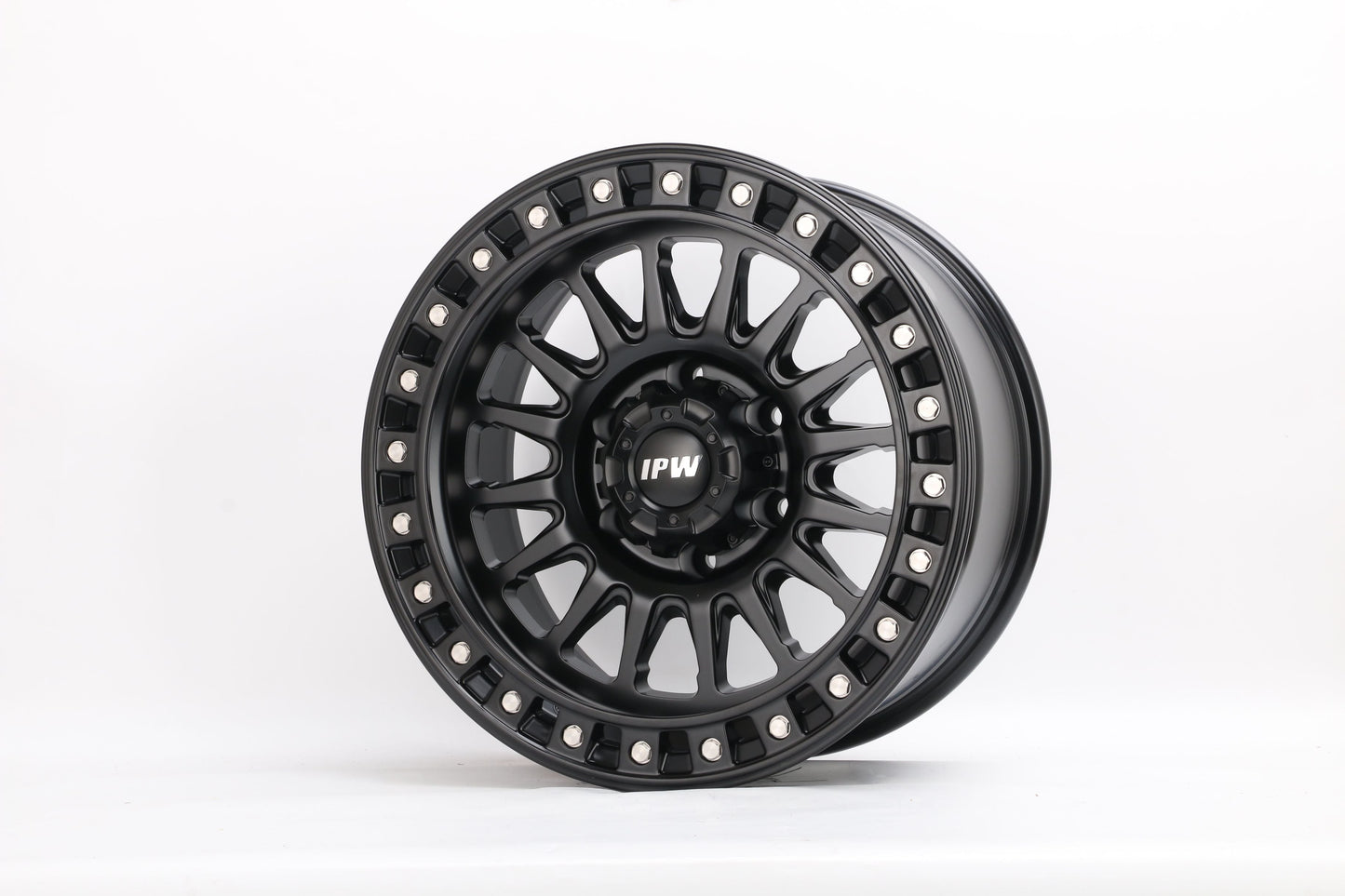 E935 Satin Black Silver Rivet 17x9 ET0 5.127 – (Square Set of 4)