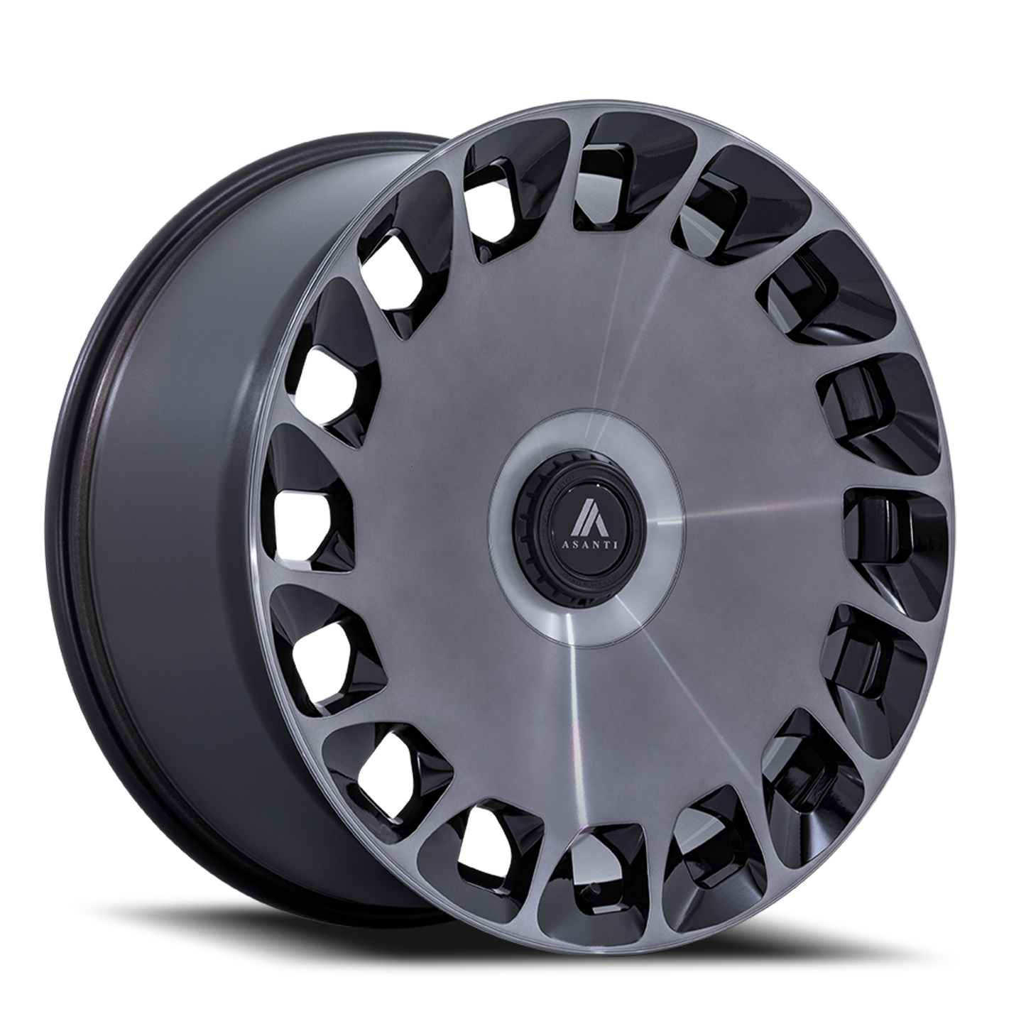 Asanti Black Label Aristocrat ABL-45 BT 20x9 +45 5x108/5x112mm 72.56mm Gloss Black Machined Face-Double Dark Tint