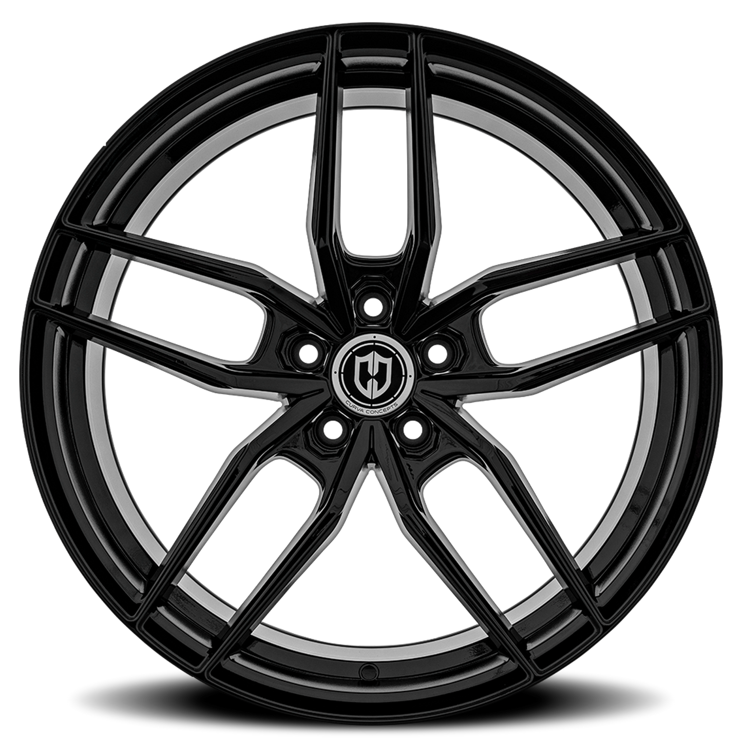 Curva Concepts CFF25 BLK 18x8.5 +35 5x112mm 66.56mm Gloss Black