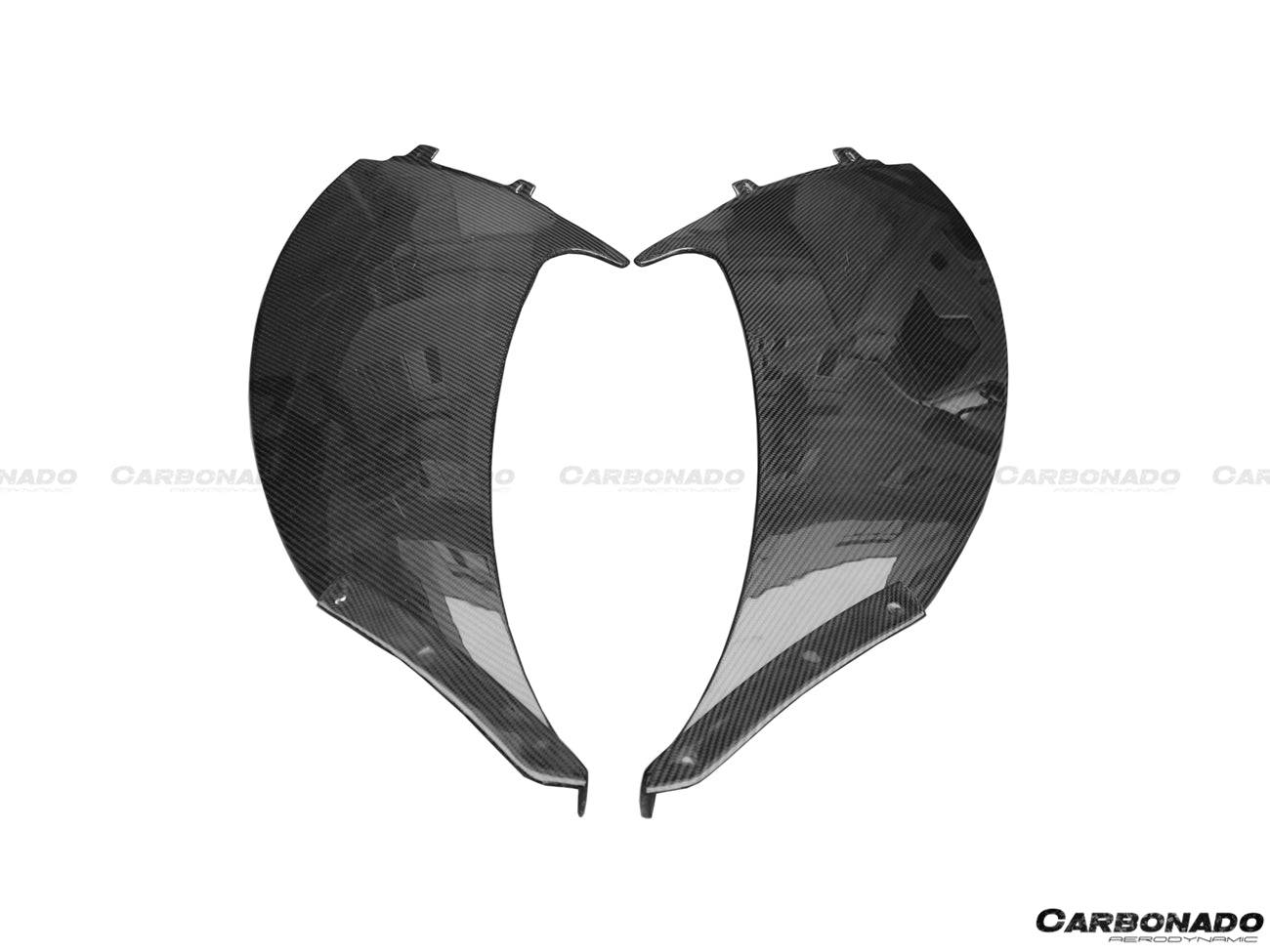 2011-2014 McLaren MP4 12C OEM Style Carbon Fiber Side Intake Blades - Carbonado Aero