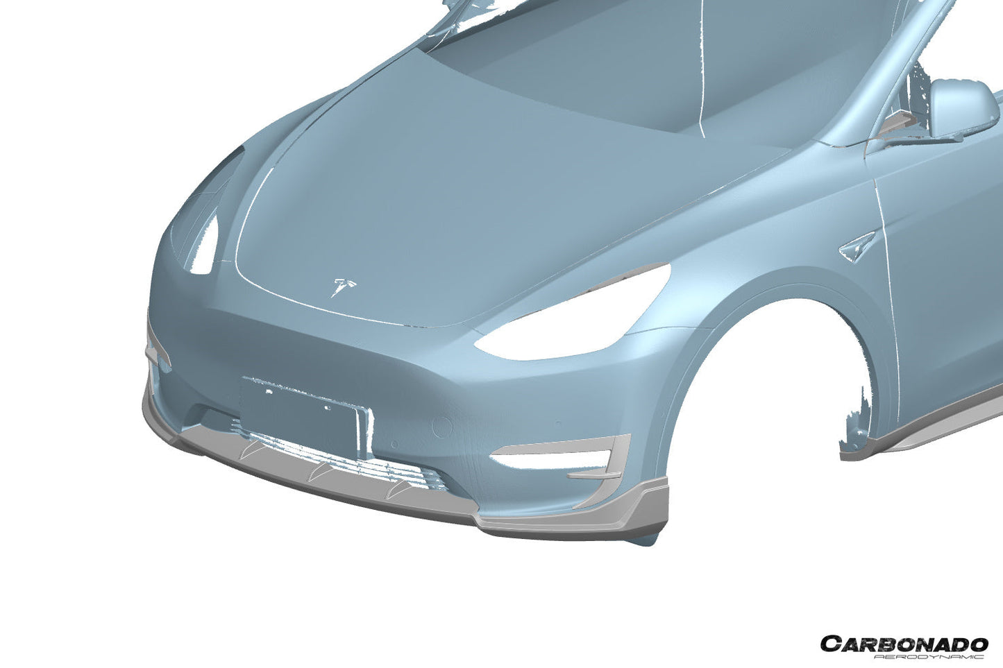 2020-2024 Tesla Model Y AD Style Dry Carbon Fiber Front Lip