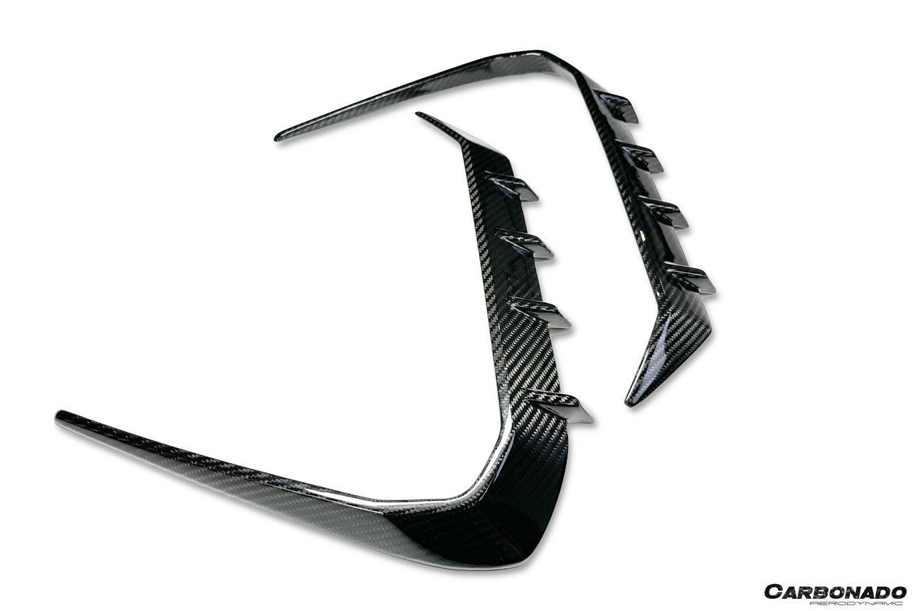 2024-UP BMW X6 G06 AD Style Autoclave Carbon Fiber Front Bumper Air Inlet Vent Trims