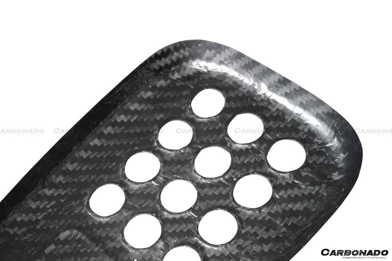 2015-2020 Ferrari 488 GTB Spyder Dry Carbon Fiber Rear Black Light Cover (No camera hole) - Carbonado Aero