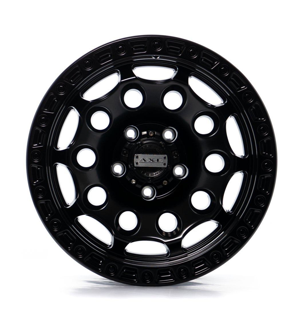 AXE WHEELS CHAOS SATIN BLACK 17x9 ET0 6x139 (Square Set of 4)