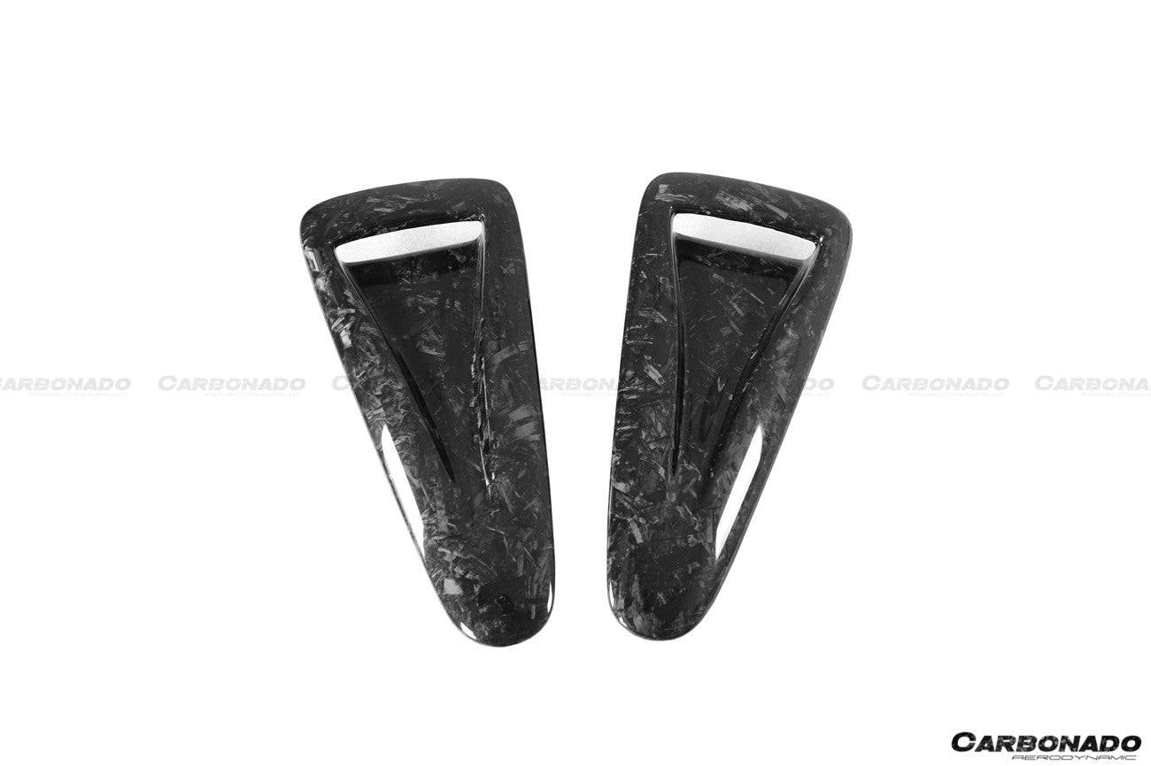 2017-2022 Nissan GTR R35 EBA OEM Style Carbon Fiber Hood Scoops - Carbonado Aero