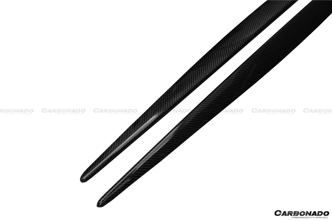 2014-2021 Mercedes Benz C217 S63/S65 AMG Coupe OE Style Carbon Fiber Side Skirts Extension Add On Lip - Carbonado Aero