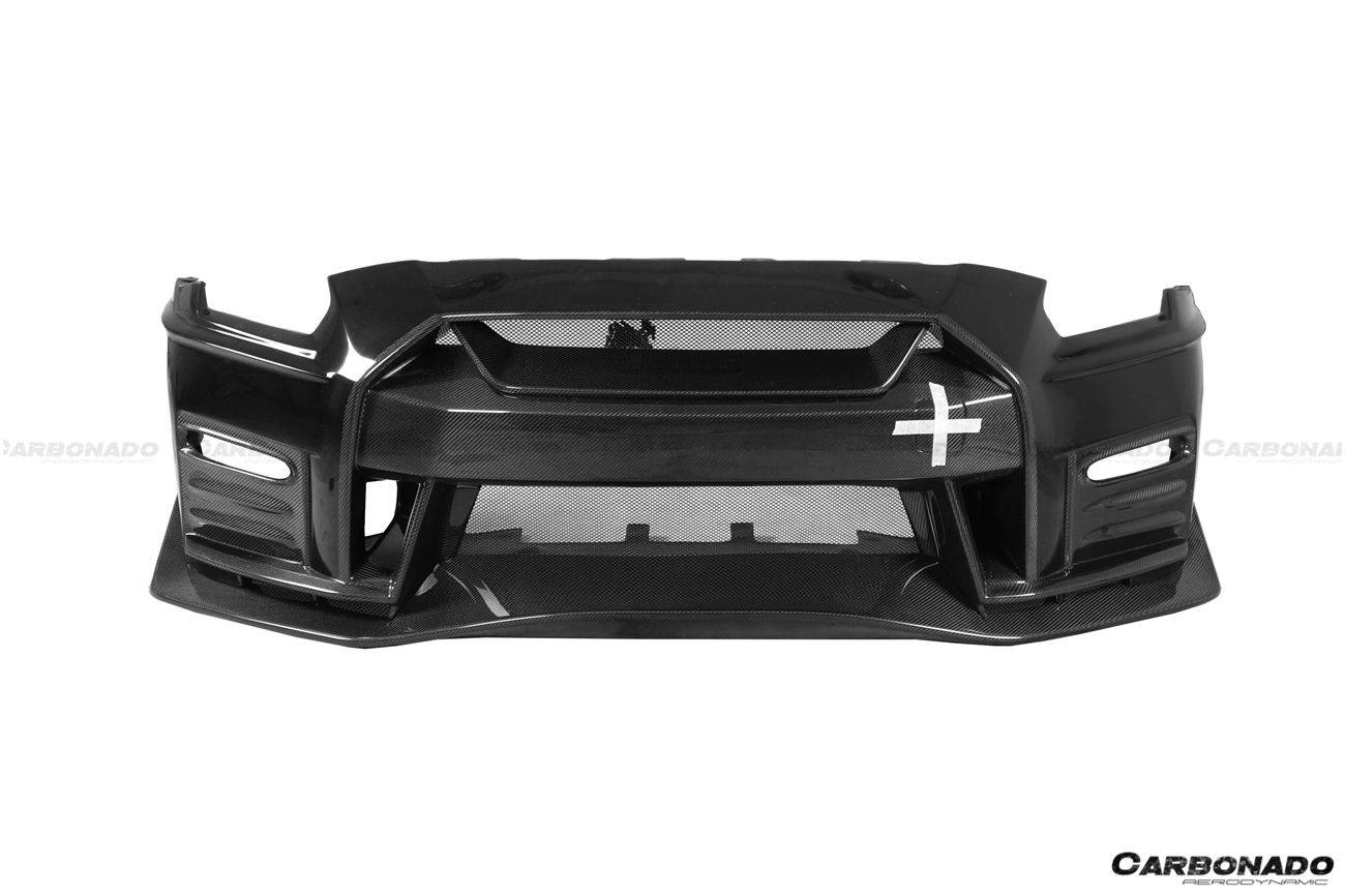 2017-2022 Nissan GTR R35 EBA NISMO Style Front Bumper - Carbonado Aero