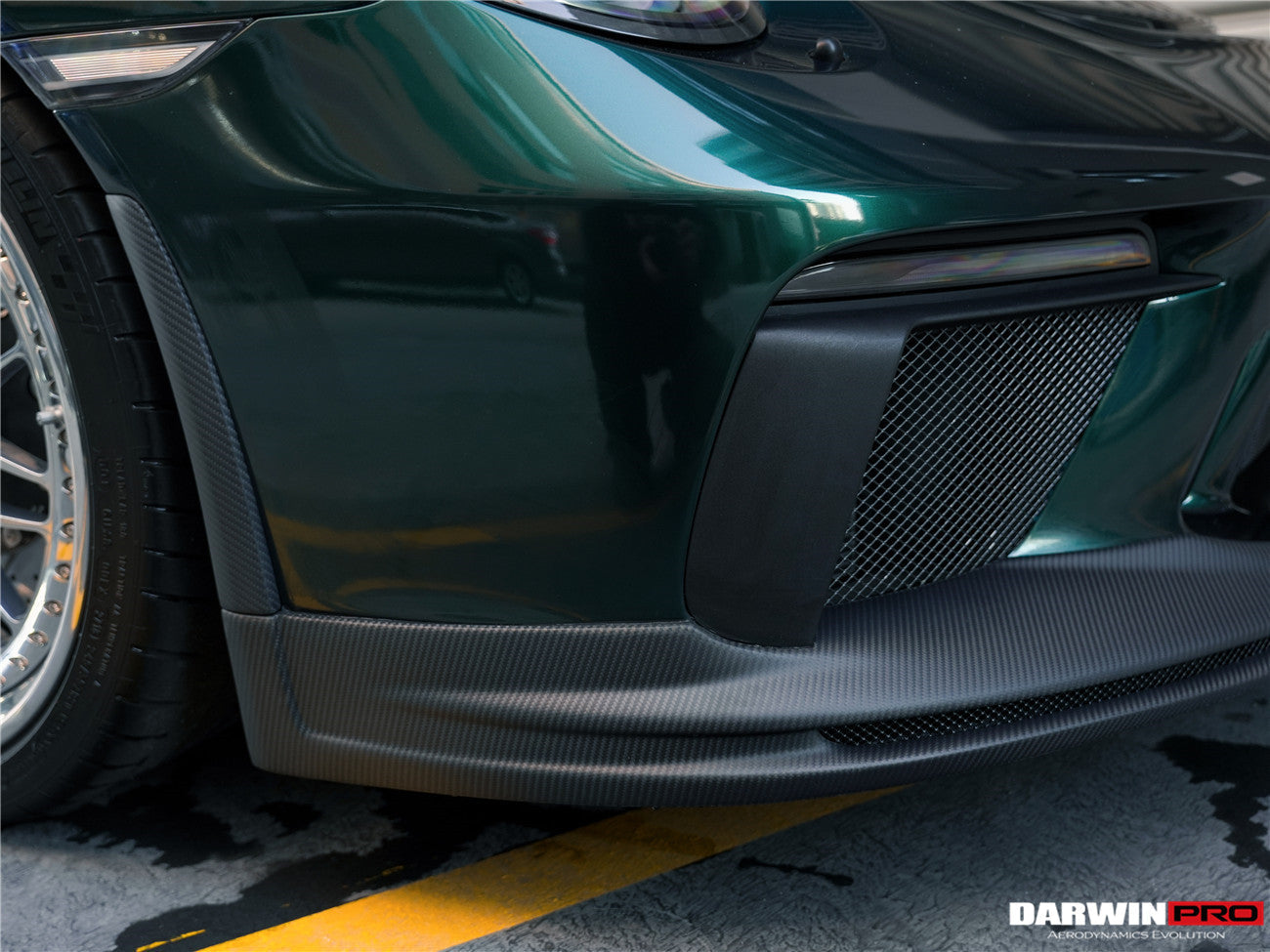 2017-2019 Porsche 911 991.2 GT3 Only BKSS Style Carbon Fiber Front lip - DarwinPRO Aerodynamics