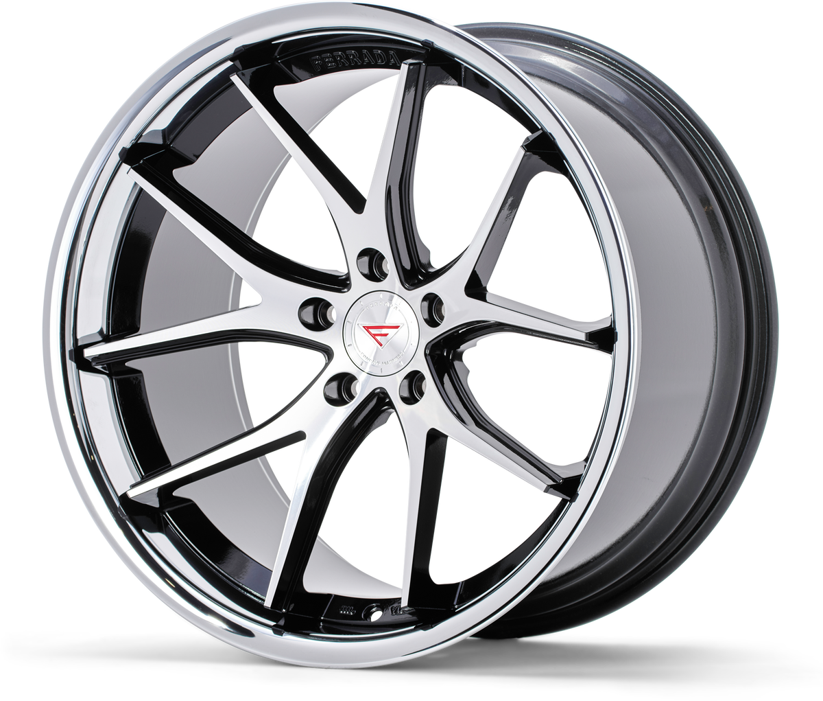 Ferrada FR2 Machine Black / Chrome Lip wheel