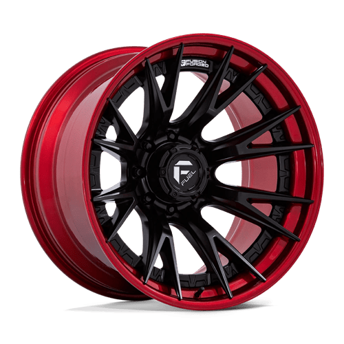 Fuel FC402 Catalyst – 20x10 ET-18 8x180 Matte Black W/ Candy Red Lip (Set of 4)