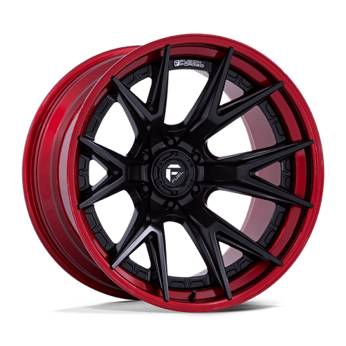 Fuel FC402 Catalyst – 20x9 ET+20 6x139.7 Matte Black W/ Candy Red Lip (Set of 4)