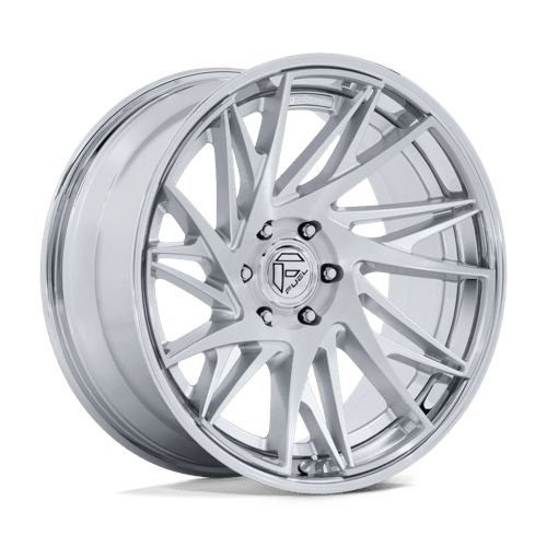 Fuel FC405 Dynamo – 20x10 ET-18 6x139.7 Gloss Silver W/ Chrome Lip & Brushed Face (Set of 4)