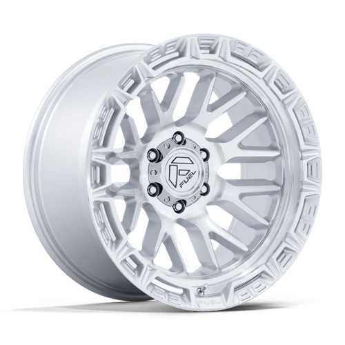 Fuel FC890 Rail – 17x9 ET+1 6x139.7 Gloss Silver W/ Machined Face (Set of 4)