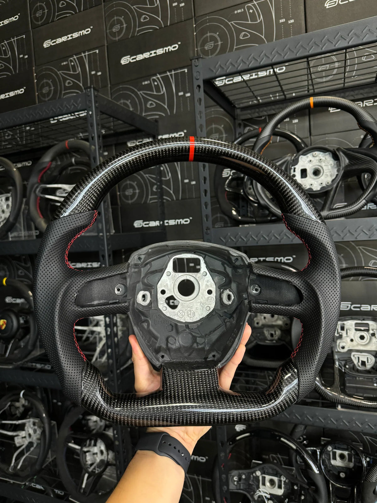 Carismo Steering Wheel For Audi (B8 Wheel) - Sport - Gloss Carbon - Perforated Leather