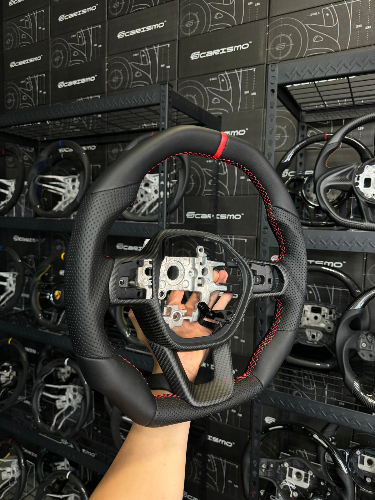 Carismo Steering Wheel For Honda Civic (FE) / Type R (FL5) - Signature - Full Leather - Smooth & Perforated Leather