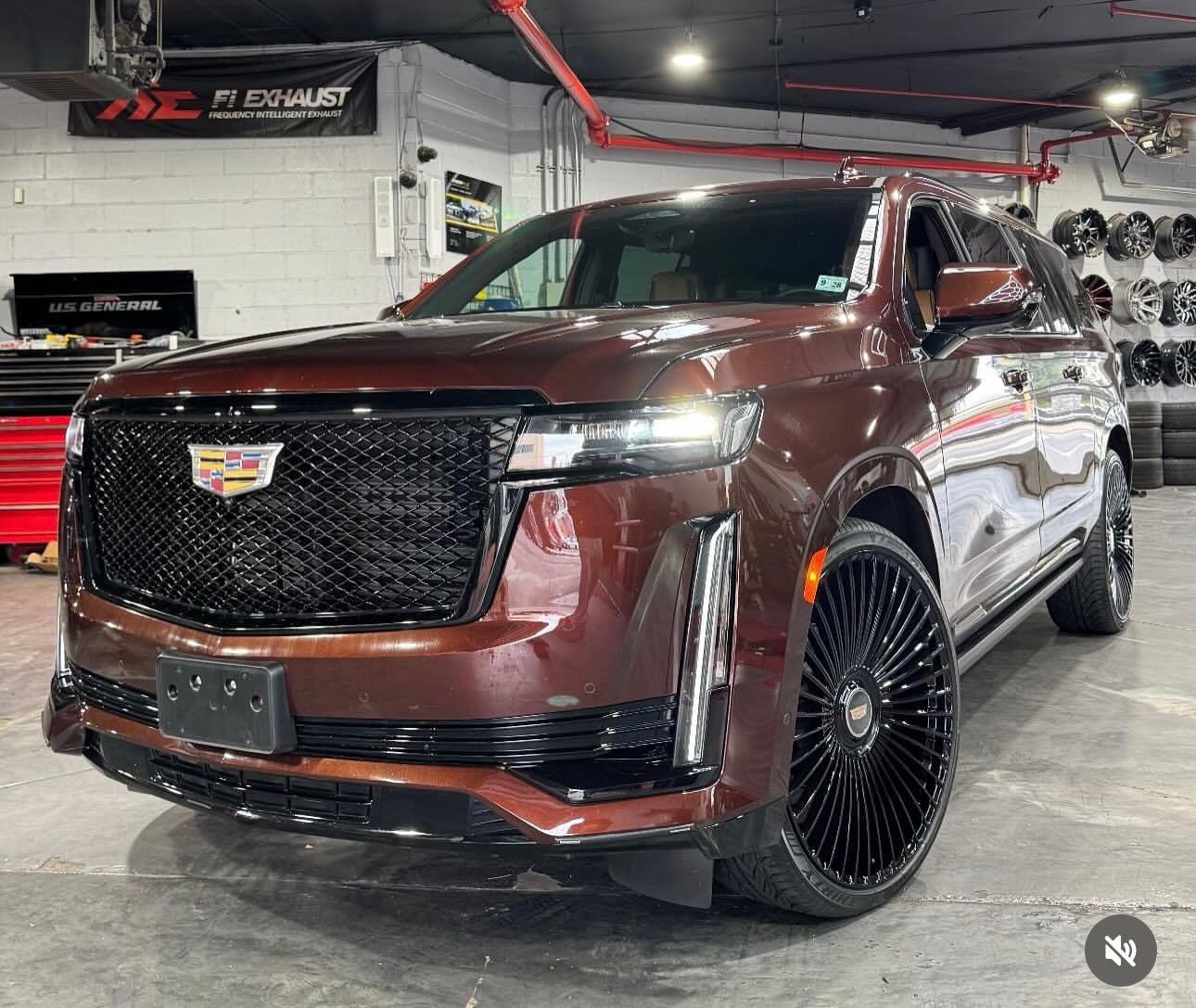 24" Flow Forged Wheels fit Cadillac Escalade ESV Platinum Sport V w/ Floater Caps